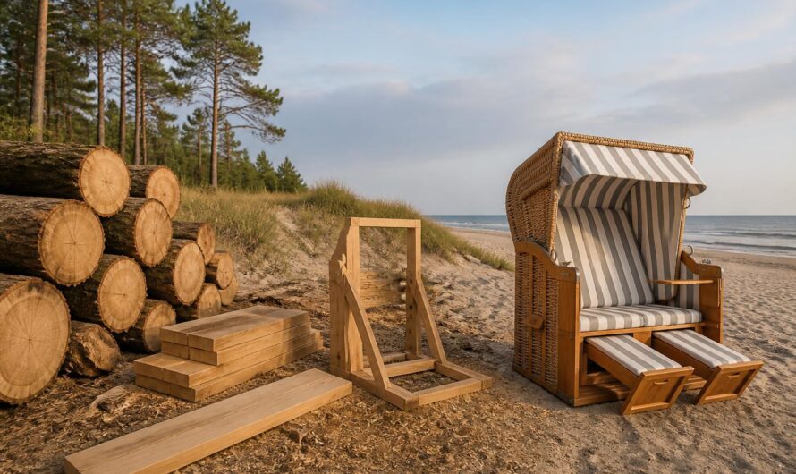 Vom Kiefernstamm zum Halblieger: Was passiert, bevor Sie einen Strandkorb kaufen